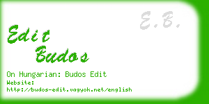 edit budos business card